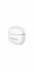 CANYON TWS-5 BT sluchátka s mikrofonem, BT V5.3 JL 6983D4, pouzdro 500mAh+40mAh až 38h, olivová