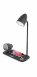 Tellur Nostalgia Wireless Desk Charger, Bluetooth Speaker, Desk Lamp black