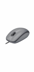 Logitech myš Corded M110 tichá, šedá, EMEA