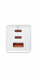 Baseus GaN5 Pro rychlonabíjecí adaptér 2x USB-C + USB-A 65W bílá
