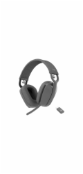 Logitech Zone Vibe Wireless - Náhlavní souprava - plná velikost - Bluetooth - bezdrátový - UBS-C přes adaptér Bluetooth - grafit - certifikováno pro Microsoft Teams