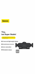 Baseus Baseus Stabilní gravitační držák do auta Lite (verze s výstupem vzduchu) černý
