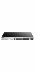 D-Link DGS-3130-30S D-Link DGS-3130-30S L3 Stackable Managed switch, 24x SFP, 2x 10G RJ-45, 4x 10G SFP+