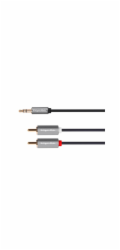 Kabel Jack 3.5mm stereo/2x Cinch 1m KRUGER & MATZ KM1218 Basic