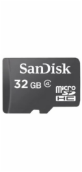 Sandisk/micro SDHC/32GB/Class 4/+ Adaptér/Černá