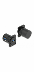 Delock D-Type Module - Modul - úhel 90° - montáž na panel - USB 2.0 Type A - cerná