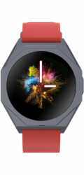 CANYON smart hodinky Otto SW-86, 1,3" LTPS,  SpO2, HR, krevní tlak, 25 multi-sport, red