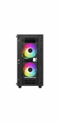 DEEPCOOL skříň CC360 ARGB / MiniITX / 3x120 ARGB fan / USB 2.0 / USB 3.0 / tvrzené sklo / černá