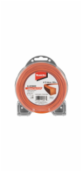 Makita struna nylonová Plus 2,4mm, 15m, oranžová, hranatá