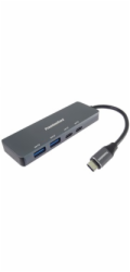 PREMIUMCORD Hub USB-C na 2x USB 3.2 Typ-C +2x USB 3.2, 5G SuperSpeed, Aluminum