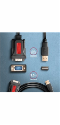 AXAGON ADS-1PSN, USB-A 2.0 - sériový RS-232 DB9-M Prolific adaptér / kabel 1.5m