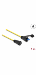 Delock - Sítový kabel - jednoduchý režim LC (M) vodeodolný do jednoduchý režim LC (M) vodeodolný - 1 m - 1 m - 7.5 mm - optické vlákno - duplex - 9 / 125 mikron - ochranná cepka - žlutá