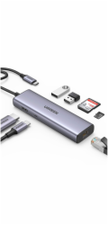 UGREEN 90568 USB-C/2*USB3.0+HDMI+RJ45+SD&TF +PD port konvertor
