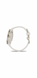Garmin Venu 3S, Nerezová luneta Soft Gold, pouzdro Ivory, silikonový řemínek