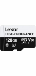Lexar microSDHC 128GB LMSHGED128G-BCNNG Lexar paměťová karta 128GB High-Endurance microSDHC/microSDXC™ UHS-I card, (čtení/zápis:100/45MB/s) C10 A1 V30 U3