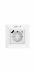 Tellur WiFi Smart Wall Plug, 3600W, 16A, PD20W, USB 18W, bílá