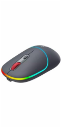 CANYON myš optická bezdrátová MW-22, RGB, 800/1200/1600 dpi, 4 tl, BT+2,4GHz, baterie 650mAh, dark grey