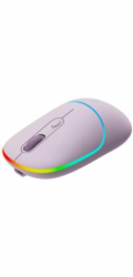 CANYON myš optická bezdrátová MW-22, RGB, 800/1200/1600 dpi, 4 tl, BT+2,4GHz, baterie 650mAh, pearl rose