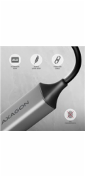 AXAGON adaptér USB-A + USB-C na GLAN(RJ-45) / ADE-TXCA / USB 3.2 Gen1 / 15cm / kovové tělo