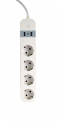 Chytrá napájecí lišta Tuya 4xDE 2xUSB-A 1xUSB-C Bílá