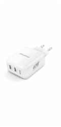 Chytrá síťová nabíječka ALIGATOR Power Delivery 40W, 2xUSB-C, bílá