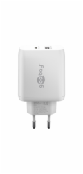 duální rychlá nabíječka goobay USB-C PD 45 wattů