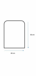 ZRCADLO OBLOUK C-HRANA 40X60 CM