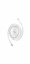 Navíjecí kabel Baseus Free2Draw USB-C/USB-C 1m 100W bílý