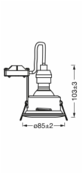 Lampa Ledvance Spot, 2700°K, bílá