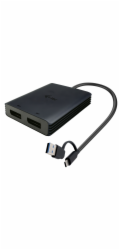 i-tec USB-A/USB-C Dual 4K DP Video Adapter