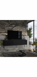 RTV skříň ABI 4D 200x38x62 černá mat