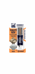 Lepidlo epoxy dvousložkové kov 24 ml stříkačka DEBBEX