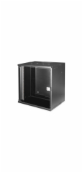 DIGITUS DN-49207 Nástěnná skříň 19" 12U, SOHO PRO 595 x 540 x 400 mm, černá (RAL 9005)