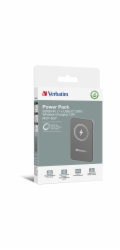Verbatim Wireless Powerbank Charge  n  Go 5.000mAh (grau, Qi, PD 3.0, Quick Charge 3.0)