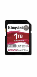 Kingston paměťová karta 1TB Canvas React Plus SDXC UHS-II 280R/150W U3 V60 for Full HD/4K