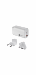ER PW 65W GaN síťový adaptér 2xUSB-C PD/USB-A bílý