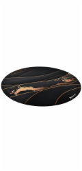 AROZZI Zona Floorpad Black Gold/ ochranná podložka na podlahu/ kulatá 121 cm průměr/ černozlatý design