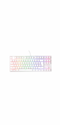 Genesis tichá herní klávesnice THOR 303/TKL/RGB/Outemu Peach Silent/Drátová USB/US layout/Bílá