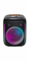 CANYON přenosný párty reproduktor OnFun 5, 40W, RGB, BT5, USB-A, microSD, AUX, 6,3mm jack, režim TWS, černý