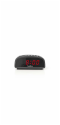 NEDIS digitální stolní budík/ LED displej/ funkce odloženého buzení/ jeden alarm/ černý