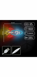 Dekorativní PLEXI LED neon Raketa multicolor