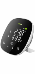 Nedis WIFISA20CBK - Monitor kvality ovzduší | SmartLife Wi-Fi | Oxid uhličitý (CO2) / Teplota / Vlhkost | Bílá / Černá