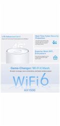 TP-Link Deco Deco X10-4G(1-pack) WiFi6 Mesh (AX1500,2,4GHz/5GHz,3xGbELAN/WAN,3G,4G LTE,1xnanoSIM)