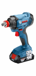 Bosch Kombinovaná sada - akumulátorový rázový utahovák GDX 180-LI + akumulátorová úhlová bruska GWS 180-LI + 2× akumu