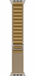 Apple Watch 49mm Tan Alpine Loop - Small - Natural Titanium Finish