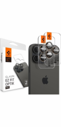 Spigen Spigen Glass tR EZ Fit Optik Pro 2 ks, titanově šedá - iPhone 16 Pro/Pro Max