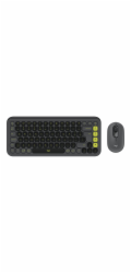 Logitech POP Icon Combo - Klávesnice a sada myši - bezdrátový - Bluetooth LE - QWERTY - US mezinárodní - grafit, zelená
