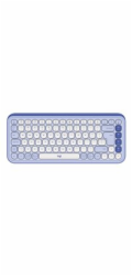 Logitech POP Icon Keys - Klávesnice - bezdrátový - Bluetooth LE - QWERTY - US mezinárodní - šeřík, krémová