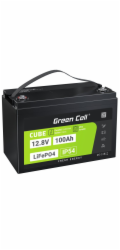 Green Cell CUBE LiFePO4 100Ah 12.8V 1280Wh Lithium Iron Phosphate Battery for Photovoltaics, Caravans, Boats