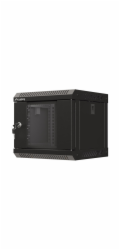 LANBERG RACKOVÁ SKŘÍŇ 10" NÁSTĚNNÁ 4U/300X300 (FLAT PACK) S PROSKLENÝMI DVEŘMI ČERNÁ